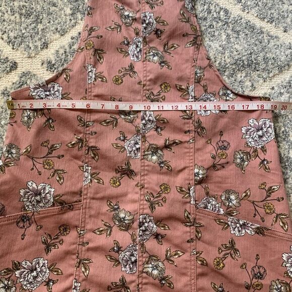 No Boundaries Floral Overalls Dress Juniors Sz 11 - Picture 6 of 10